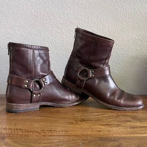 Frye harness boots, shirt